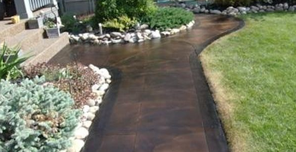Beautiful walkway stained stamped frisco texas