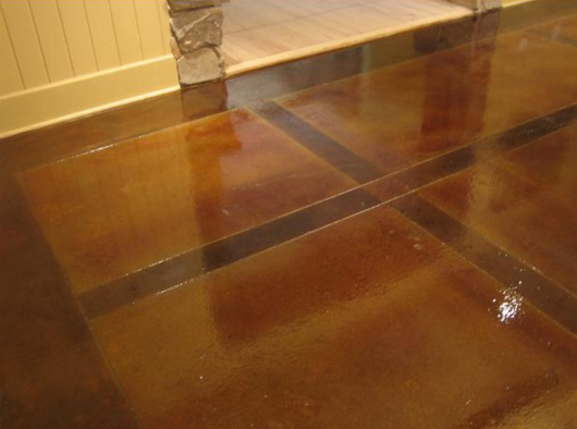 Mulit-Colored Floor Commercial Job Stained Floor